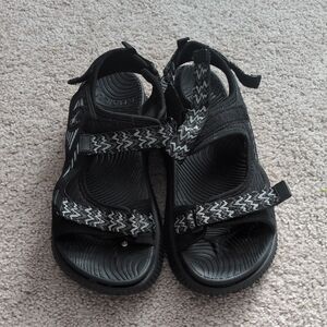 Comfortable Black and Gray Women's Sandals